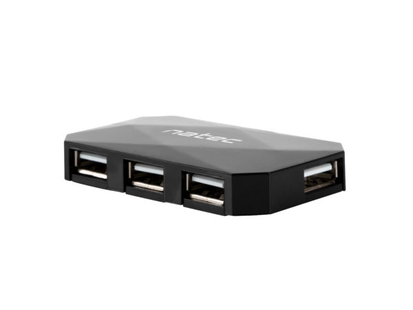 NHU-0647 hub de interfaz USB 2.0 480 Mbit/s Negro