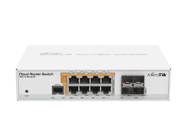 CRS112-8P-4S-IN switch Gigabit Ethernet (10/100/1000) Energía sobre Ethernet (PoE) Blanco