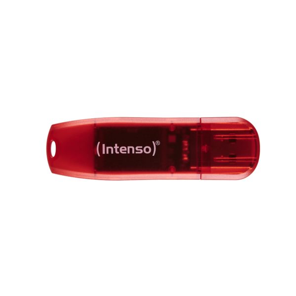 Rainbow Line unidad flash USB 128 GB USB tipo A 2.0 Rojo, Transparente