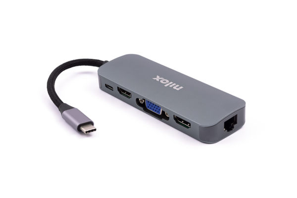 Docking Station Type-C: 3xUSB 3.0, 2xHDMI, VGA, USB-C, RJ45