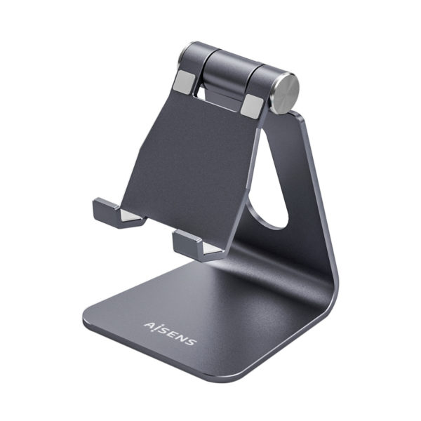 Soporte De Sobremesa Tamaño M Ajustable (1 Pivote) Para Movil / Tablet, Gris