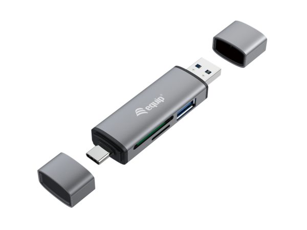 245460 lector de tarjeta USB 3.2 Gen 1 (3.1 Gen 1) Type-A/Type-C Gris