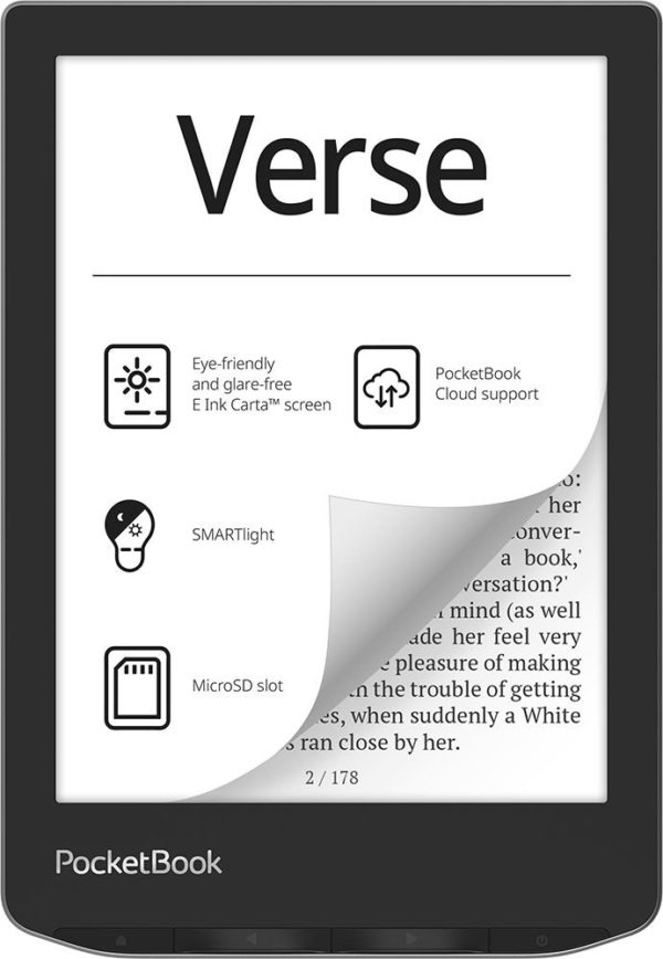 Verse lectore de e-book 8 GB Wifi Negro, Plata