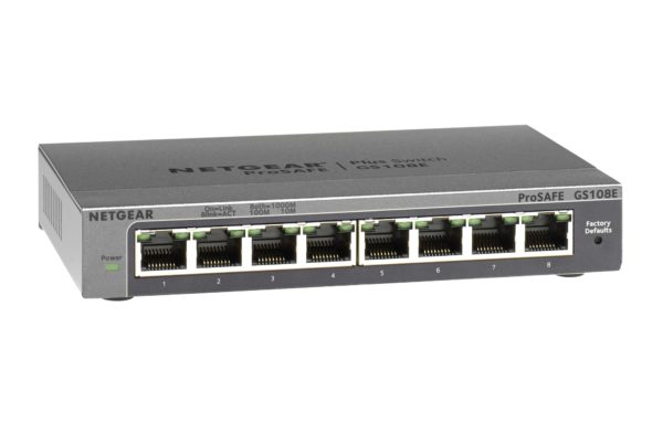 GS108E Gestionado Gigabit Ethernet (10/100/1000) Negro