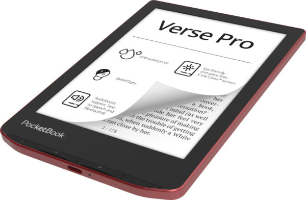 Verse Pro lectore de e-book Pantalla táctil 16 GB Wifi Negro, Rojo