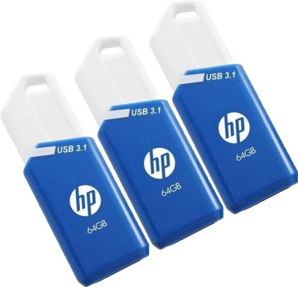 x755w Triple Pack unidad flash USB 64 GB USB tipo A 3.2 Gen 1 (3.1 Gen 1) Azul, Blanco