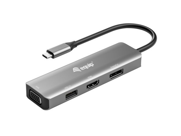 133485 Adaptador gráfico USB 3840 x 2160 Pixeles Negro, Plata