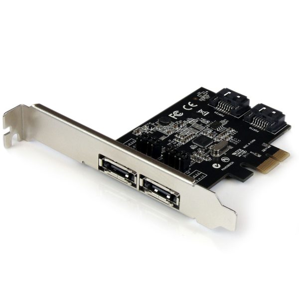 Tarjeta Adaptadora Controladora PCI Express PCIe 2 Puertos eSATA 2 Puertos SATA - SATA III - 6Gbps