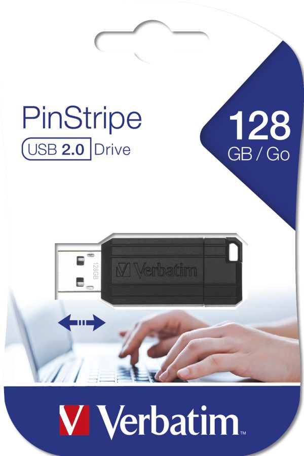 PinStripe - Unidad USB de 128 GB - Negro