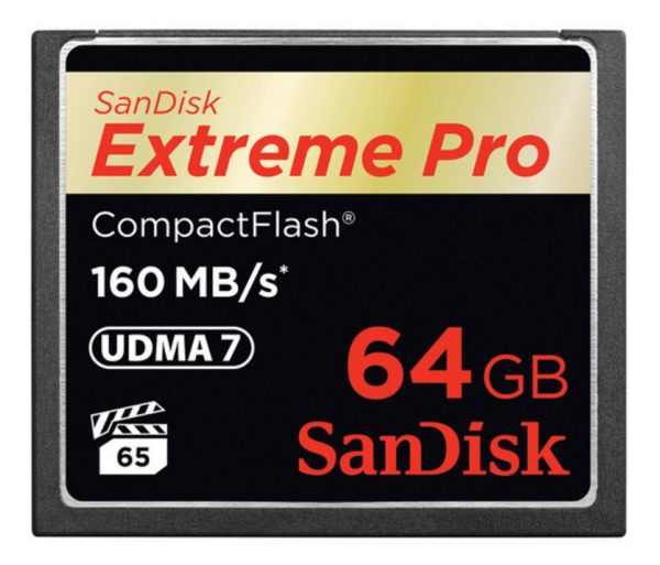 64GB Extreme Pro CF 160MB/s CompactFlash