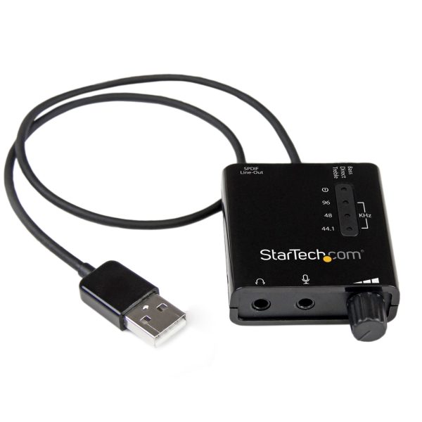 Tarjeta de Sonido Estéreo USB Externa Adaptador Conversor con Salida SPDIF - Negro