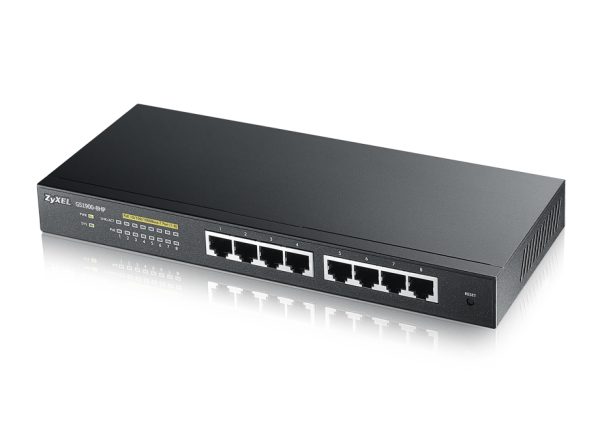 GS1900-8HP Gestionado L2 Gigabit Ethernet (10/100/1000) Energía sobre Ethernet (PoE) Negro