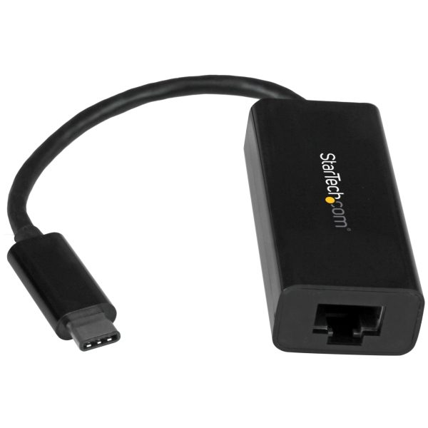 Adaptador de Red Ethernet Gigabit USB-C - Adaptador externo USB 3.0 a RJ45 - USB Tipo C a Ethernet - Negro