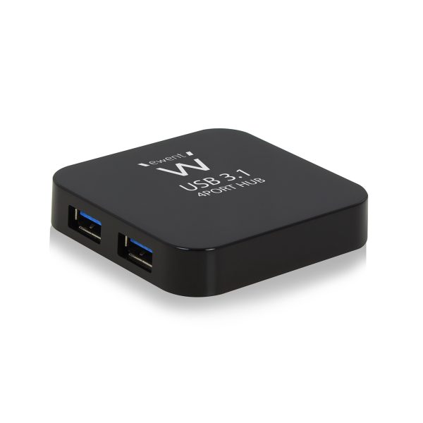 EW1134 hub de interfaz USB 3.2 Gen 2 (3.1 Gen 2) Type-A 5000 Mbit/s Negro