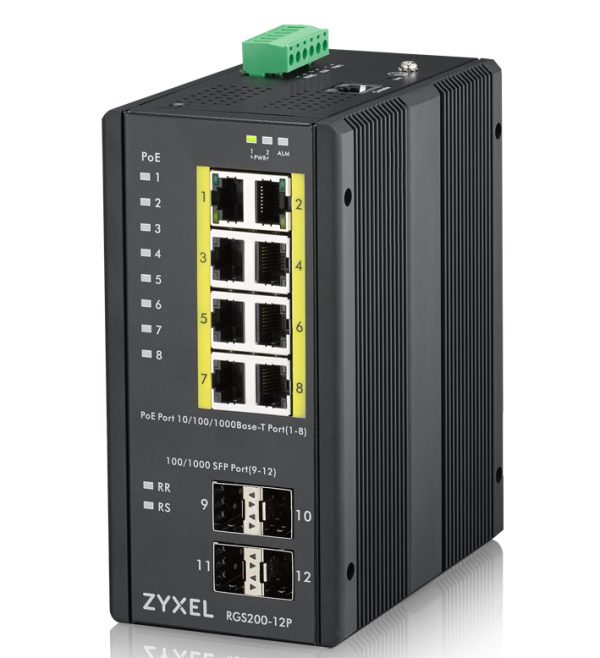 RGS200-12P Gestionado L2 Gigabit Ethernet (10/100/1000) Energía sobre Ethernet (PoE) Negro