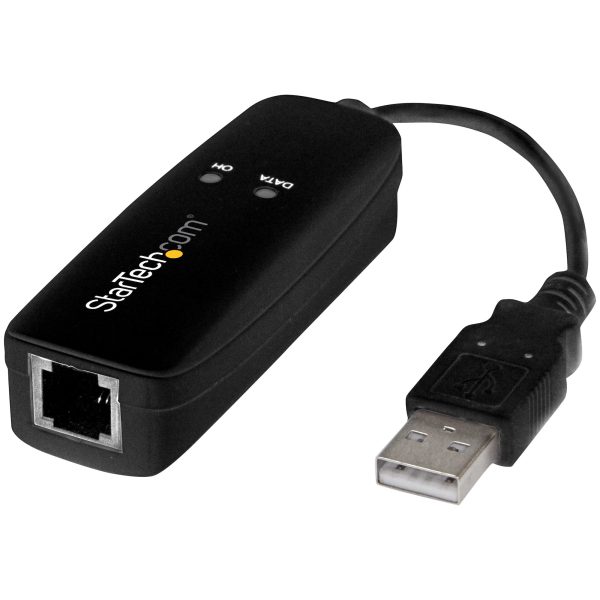 Fax Módem USB 2.0 Externo de 56K V.92 Basado en Hardware - Con Velocidades de Transferencia de Hasta 56Kbps (datos) 14,4Kbps(Fax) - Dongle para Ordenador, Portátil, CMS, POS