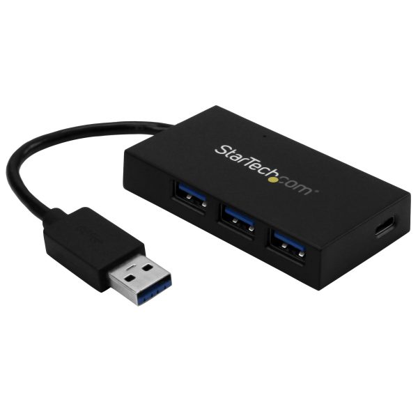 Hub USB 3.0 de 4 Puertos - Hub USB Tipo-A con 1 Puerto USB-C y 3 Puertos USB-A - Alimentación por Bus USB - Hub Adaptador USB 3.2 Gen 1 (5Gbps) - Ladrón USB Portátil