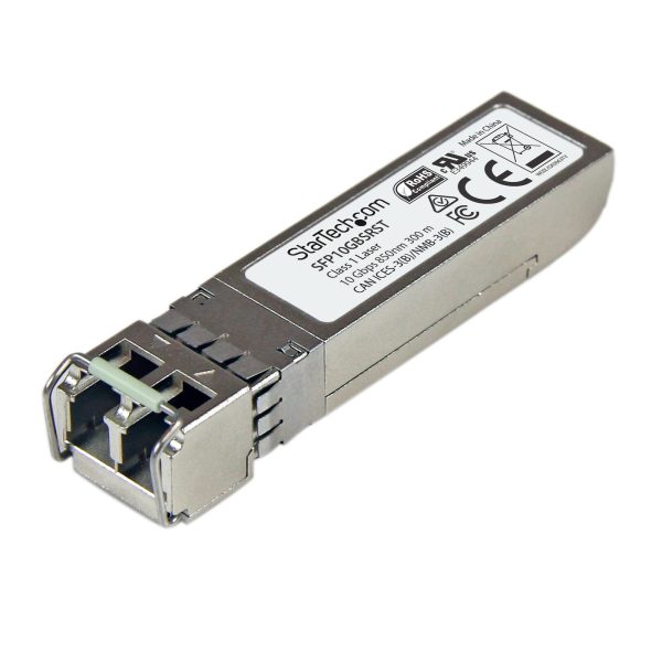 Módulo Transceptor SFP+ Compatible con MSA sin Codificar - 10GBASE-SR - Transceptor Fibra Multimodo (MMF) de 10GbE -SFP+ Ethernet Gigabit de 10Gb - LC - 300m - 850nm - DDM