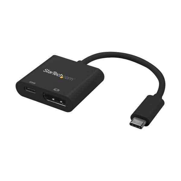 Adaptador USB C a DisplayPort con Entrega de Alimentación - 4K 60Hz HBR2 - Conversor USB Tipo C a Monitor DP 1.2 con Carga - PD de Paso de 60W - Compatible con Thunderbolt 3