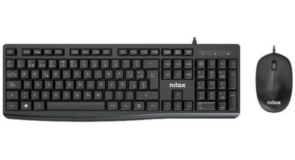 NXKME0012 teclado Ratón incluido Universal USB QWERTY Español Negro