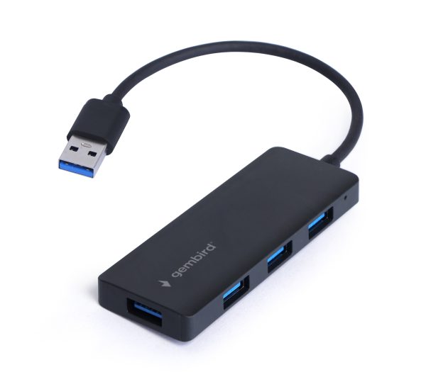 UHB-U3P4-03 base para portátil y replicador de puertos Alámbrico USB 3.2 Gen 1 (3.1 Gen 1) Type-A Negro