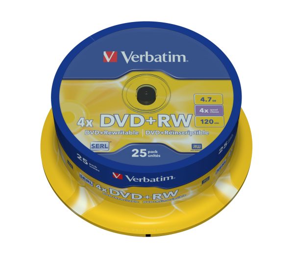 DVD+RW Matt Silver 4,7 GB 25 pieza(s)