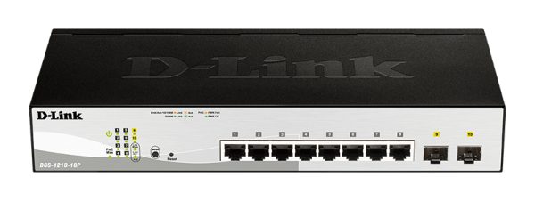 DGS-1210-10P switch Gestionado L2 Gigabit Ethernet (10/100/1000) Energía sobre Ethernet (PoE) 1U Negro