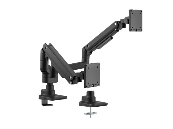 Soporte de sobremesa para monitores dobles de 17«-35», negro