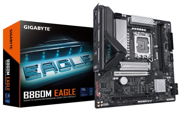 B860M EAGLE Placa base - CPUs Intel Core Ultra, VRM de 6+1+2+1 fases, hasta 9066MHz DDR5, 1xPCIe 5.0 + 1xPCIe 4.0 M.2, LAN 2,5 GbE, USB 3.2 Gen 1