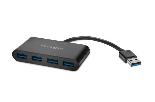 Hub USB 3.0 de cuatro puertos UH4000: negro