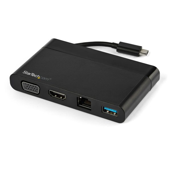 Adaptador Multipuertos USB-C 4K con HDMI, VGA, Ethernet Gigabit y USB 3.0 - Mini Docking Station USB Tipo C de Viajes a HDMI de 4K o VGA 1080p - Replicador de Puertos USBC