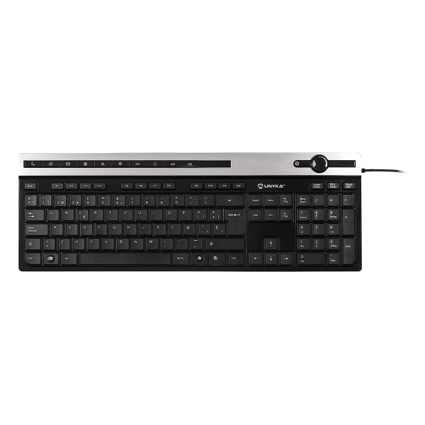 A 2930 teclado Hogar USB QWERTY Negro, Plata