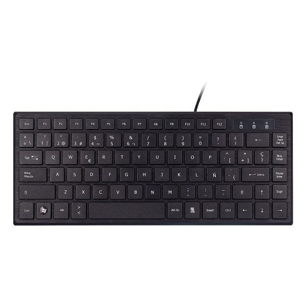 KB 302 Mini teclado Oficina USB QWERTY Negro