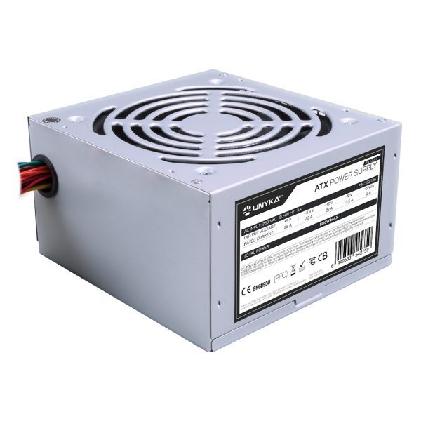 ATX 500W unidad de fuente de alimentación 20+4 pin ATX Plata