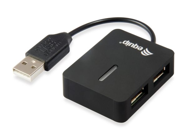 128952 hub de interfaz USB 2.0 480 Mbit/s Negro