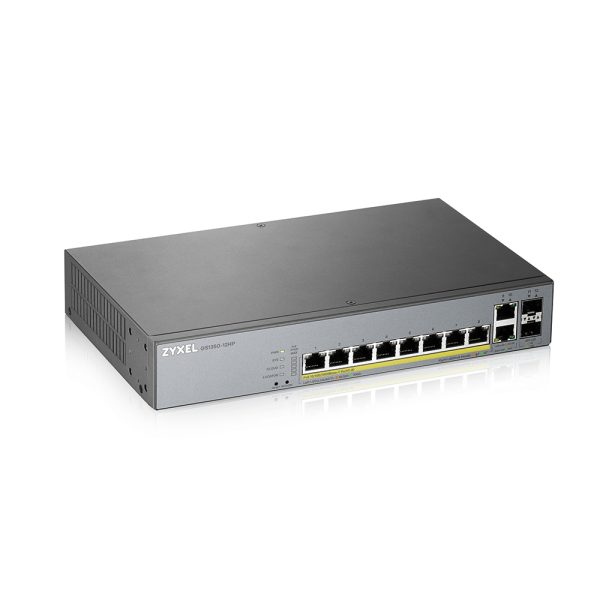 GS1350-12HP-EU0101F switch Gestionado L2 Gigabit Ethernet (10/100/1000) Energía sobre Ethernet (PoE) Gris