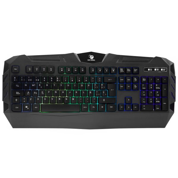 DeepColorKey teclado Juego USB QWERTY Español Negro