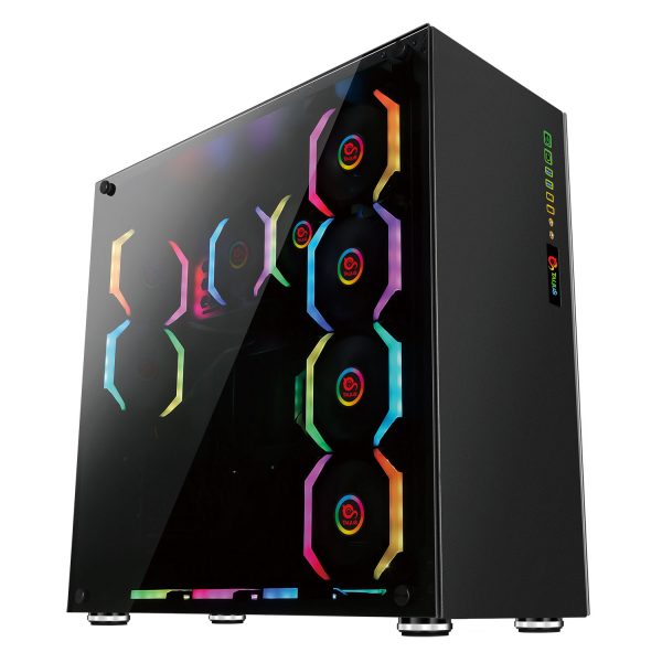 Caja E-Atx gaming Avalon cristal templado 4fan USB 3.0