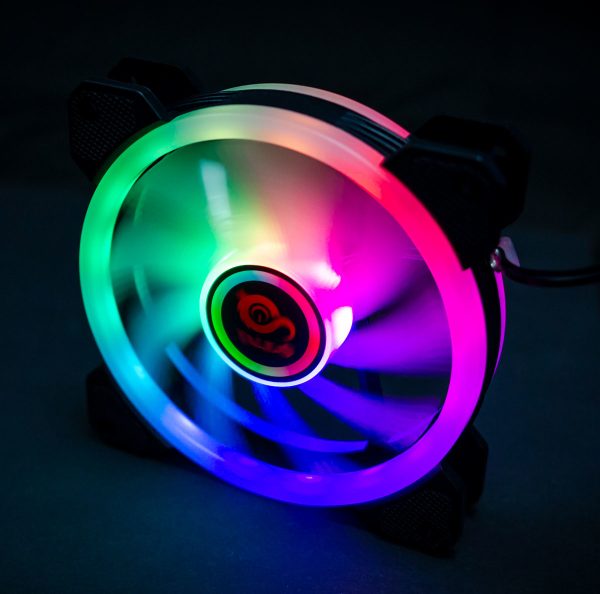 Ventilador caja RGB Iris Spectrum 16Led 12cm (compatible sólo con caja Tal-Cronos)