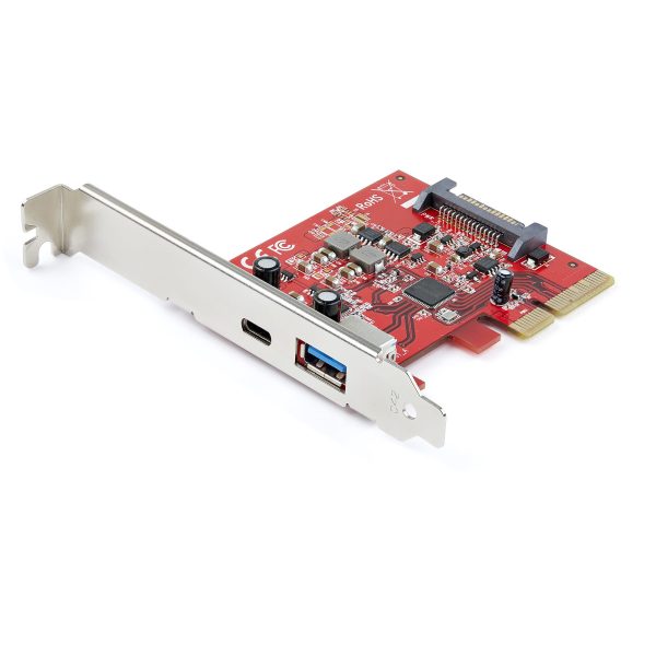 Tarjeta PCI Express USB-C USB-A de 2 Puertos - USB 3.2 Gen 2 (10Gbps) Tipo C - Hub Interno USB para Windows Mac y Linux