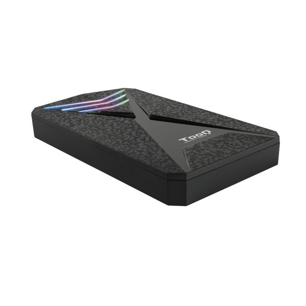 TQE-2550RGB caja para disco duro externo Carcasa de disco duro/SSD Negro 2.5