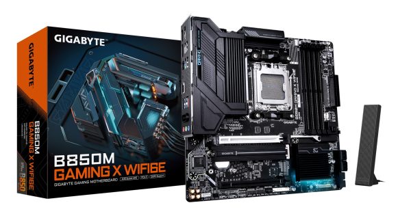 B850M GAMING X WIFI6E Placa Base - Procesadores AMD Ryzen Serie 9000, VRM Digital 10+2+2 fases, hasta 8200MHz DDR5 (OC), 1xPCIe 5.0 + 1xPCIe 4.0 M.2, LAN 2.5, WIFI 6E, USB 3.2 Gen 2.