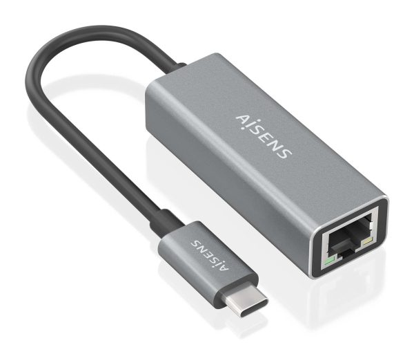 Conversor USB3.1 Gen1 USB-C a ethernet Gigabit 10/100/1000 Mbps, Gris, 15cm