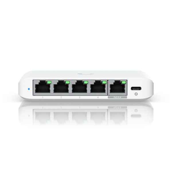 UniFi Flex Mini 2.5G Gestionado 2.5G Ethernet (100/1000/2500) Energía sobre Ethernet (PoE) Escritorio Blanco