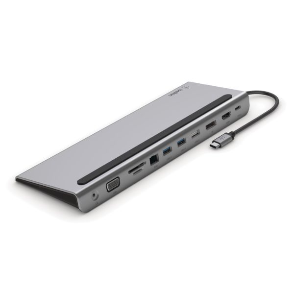 INC004BTSGY base para portátil y replicador de puertos Alámbrico USB 3.2 Gen 1 (3.1 Gen 1) Type-C Negro, Gris