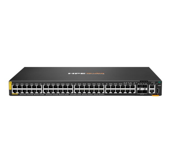 Aruba Networking CX 6200F 48G Class4 PoE 4SFP+ 370W Gestionado L3 Gigabit Ethernet (10/100/1000) Energía sobre Ethernet (PoE) 1U