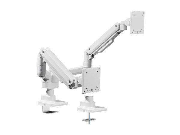 Soporte de escritorio para monitor doble de 17«-35», blanco