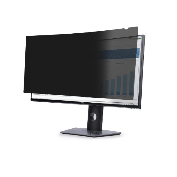 Filtro de Privacidad para Monitor Dell P3424WE Curvo Ultrawide 21:9 - de Doble Cara - Protector de Pantalla para Ordenador - TAA