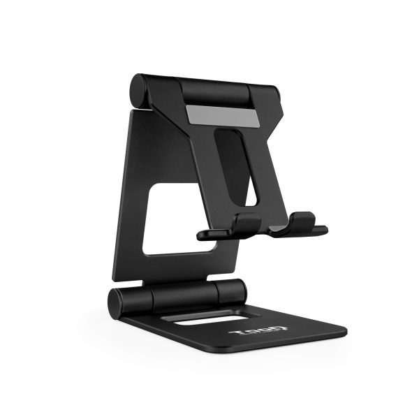 Soporte de sobremesa ajustable para teléfono / tablet hasta 10”, Negro