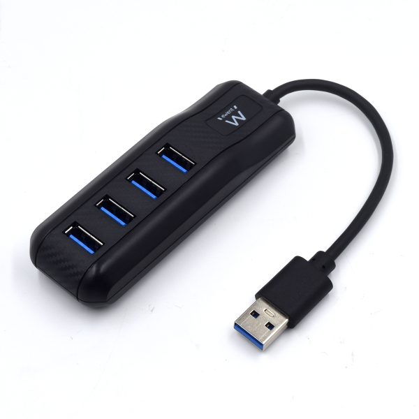 EW1138 hub de interfaz USB 3.2 Gen 1 (3.1 Gen 1) Type-A 5000 Mbit/s Negro